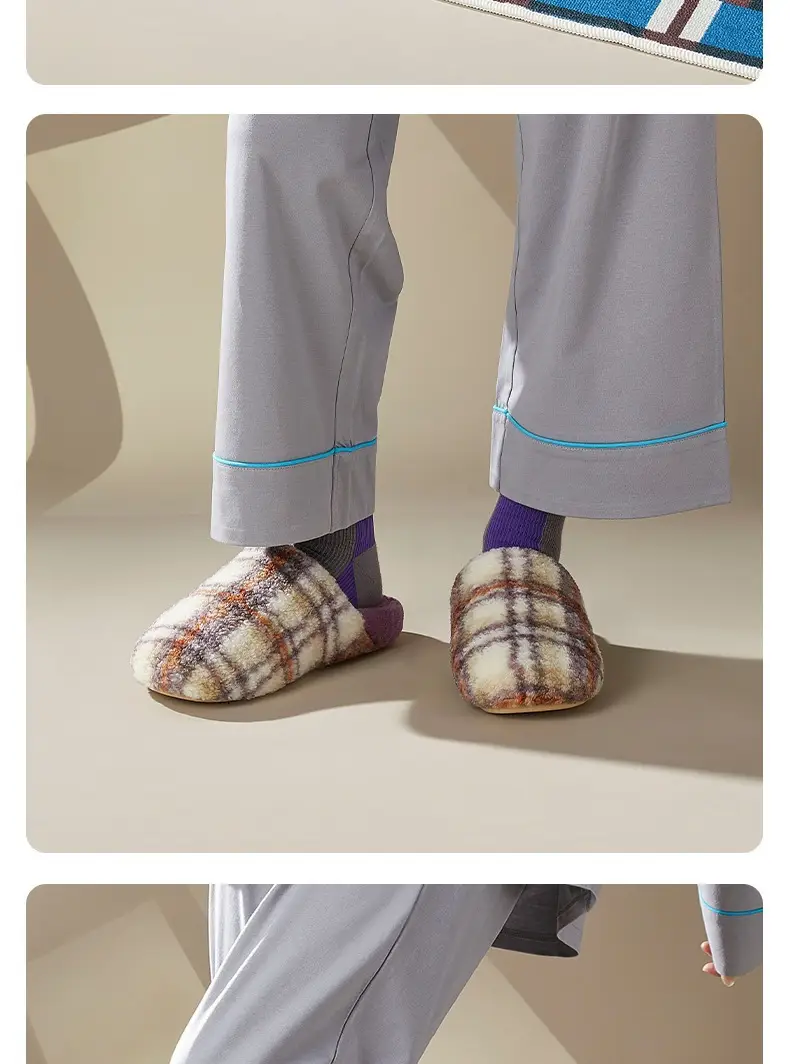 Cotton Slippers for Autumn and Winter, Korean Style Home Cotton Shoes, Non-Slip Plush Slippers, Warm New Models for Men and Women, Thick-Soled, Non-Slip, Silent — feature 15