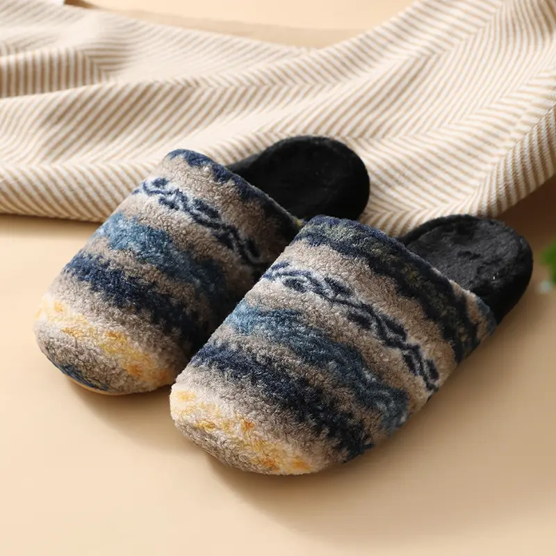 Cotton Slippers for Autumn and Winter, Korean Style Home Cotton Shoes, Non-Slip Plush Slippers, Warm New Models for Men and Women, Thick-Soled, Non-Slip, Silent - Image 4