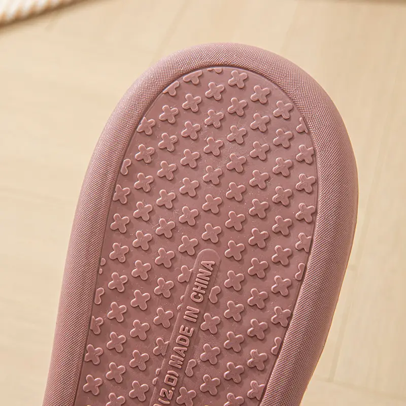 Cotton Slippers for Men and Women at Home, Warm and Non-Slip Confinement Shoes, Thick-Soled Plush Slippers, Autumn and Winter Couples Home Indoor Cotton Slippers