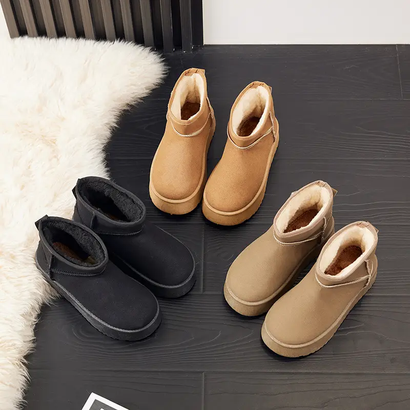 Women's Fleece Lined Snow Boots Mid-Calf Warm Winter - Image 5