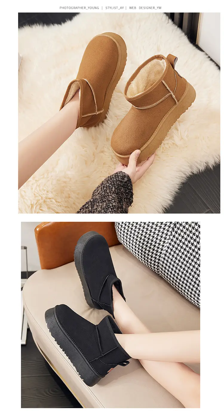 Women's Fleece Lined Snow Boots Mid-Calf Warm Winter — feature 16