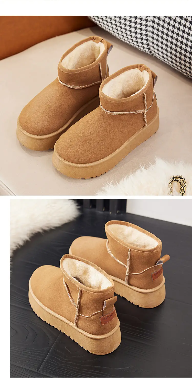 Women's Fleece Lined Snow Boots Mid-Calf Warm Winter — feature 22