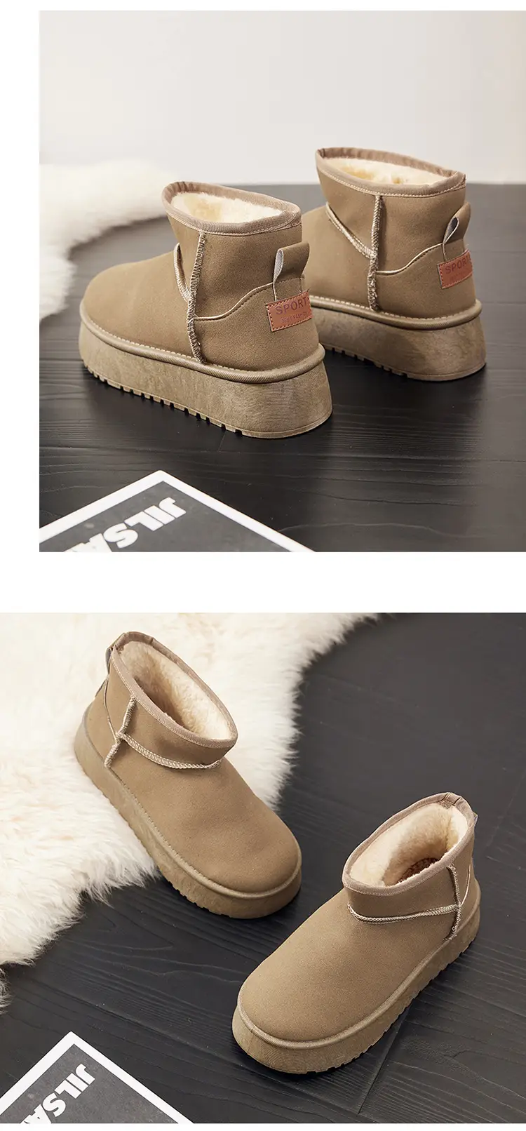 Women's Fleece Lined Snow Boots Mid-Calf Warm Winter — feature 24