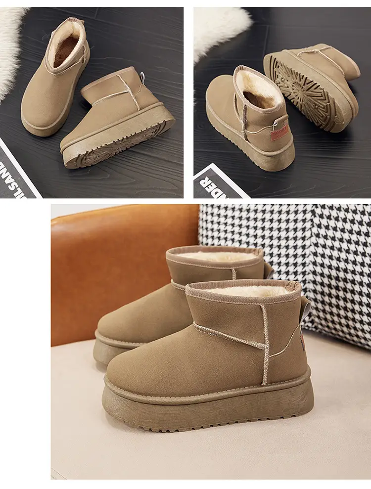 Women's Fleece Lined Snow Boots Mid-Calf Warm Winter — feature 25