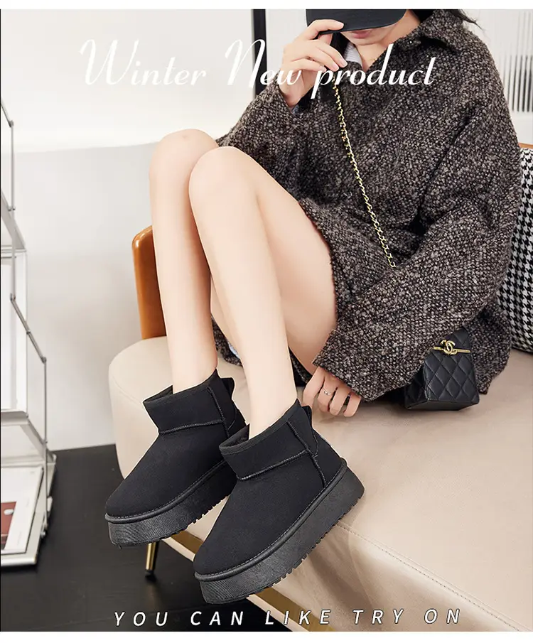 Women's Fleece Lined Snow Boots Mid-Calf Warm Winter — feature 7