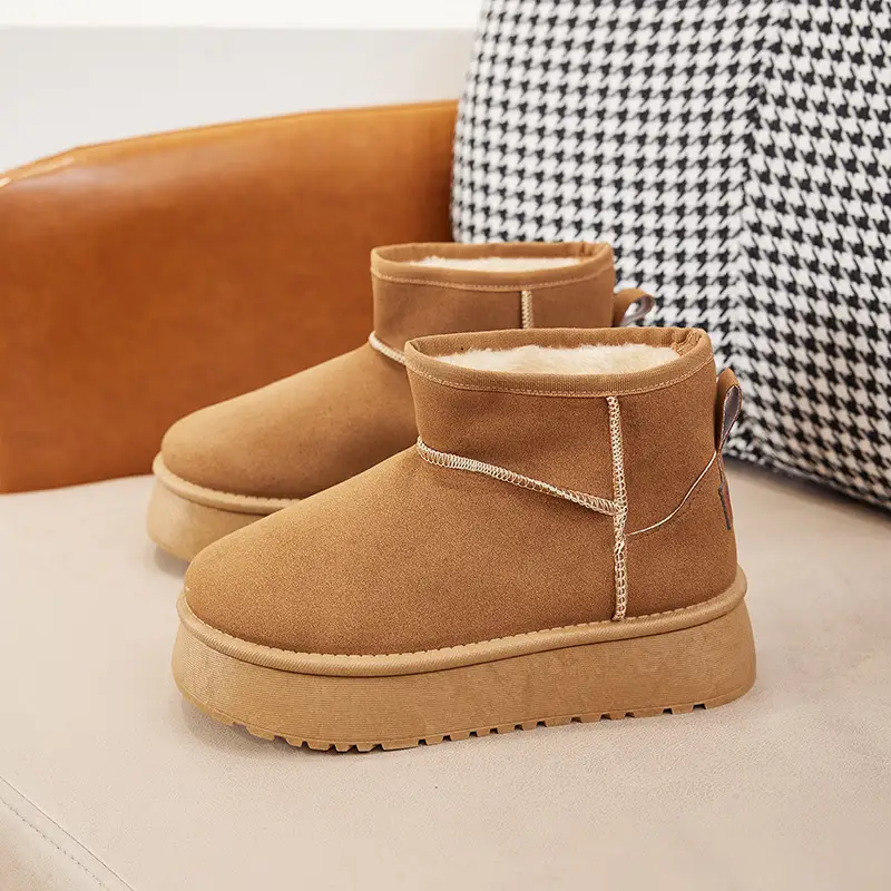 Women's Fleece Lined Snow Boots Mid-Calf Warm Winter - Image 2
