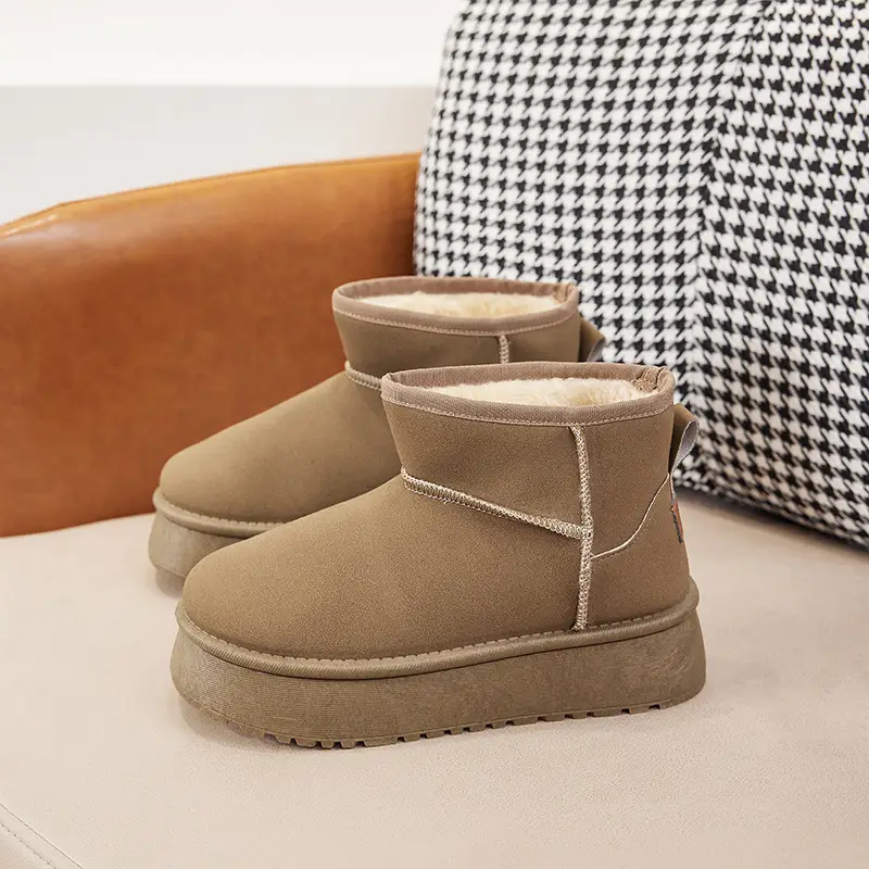 Women's Fleece Lined Snow Boots Mid-Calf Warm Winter - Image 3