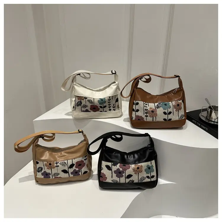 Stylish Printed Flower Shoulder Bag for Women - Image 5