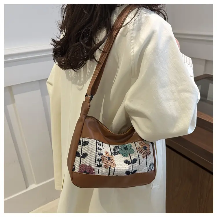 Stylish Printed Flower Shoulder Bag for Women — feature 17