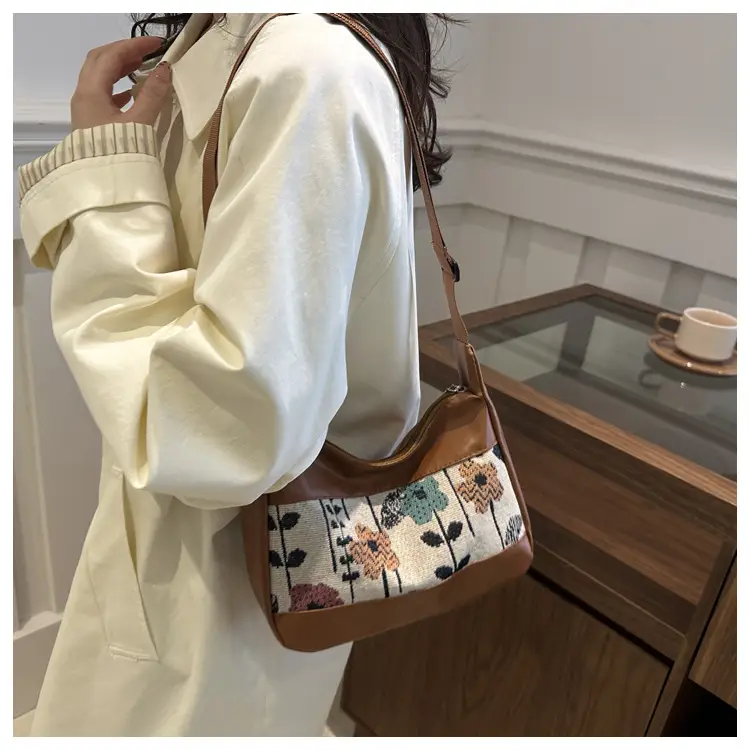 Stylish Printed Flower Shoulder Bag for Women — feature 19