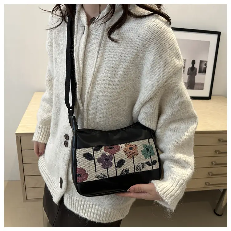 Stylish Printed Flower Shoulder Bag for Women — feature 21