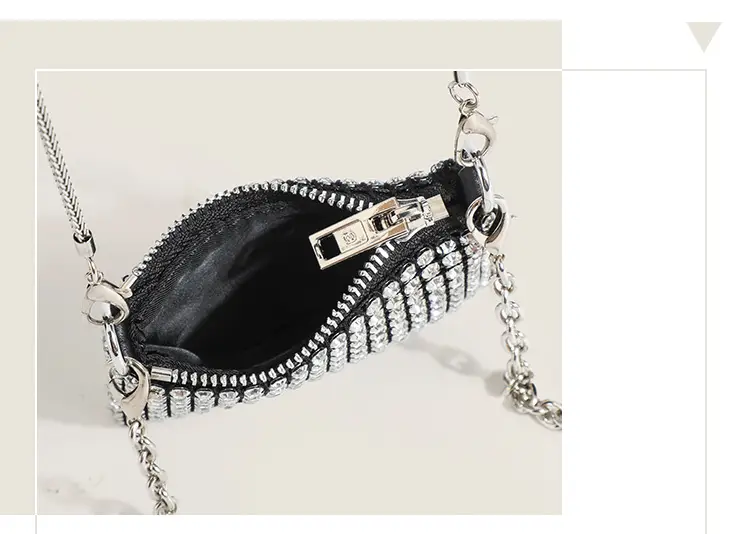 Black Rhinestone Shoulder Crossbody Bag for Women — feature 12