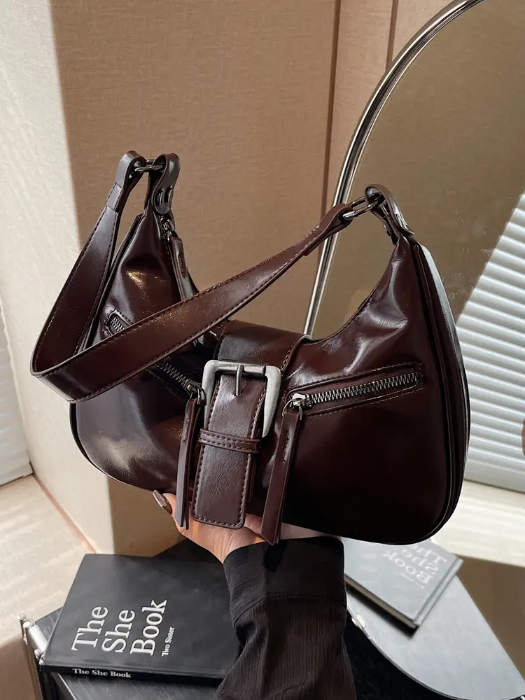Black Belt Buckle Crossbody Bag for Women 2024 - Image 6