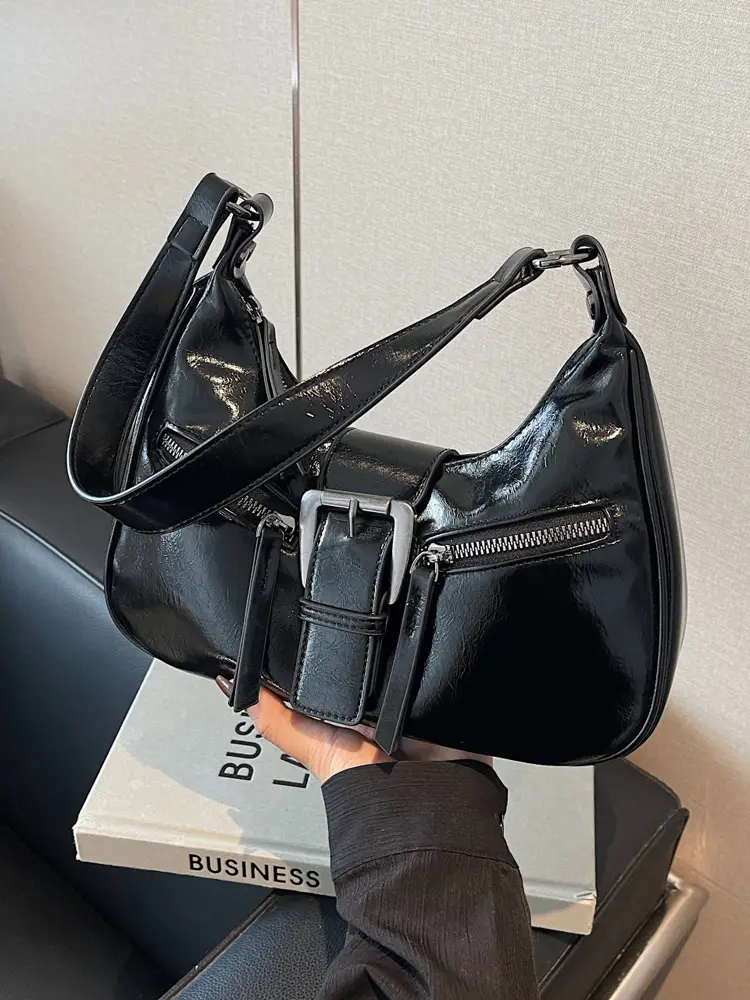 Black Belt Buckle Crossbody Bag for Women 2024 - Image 8