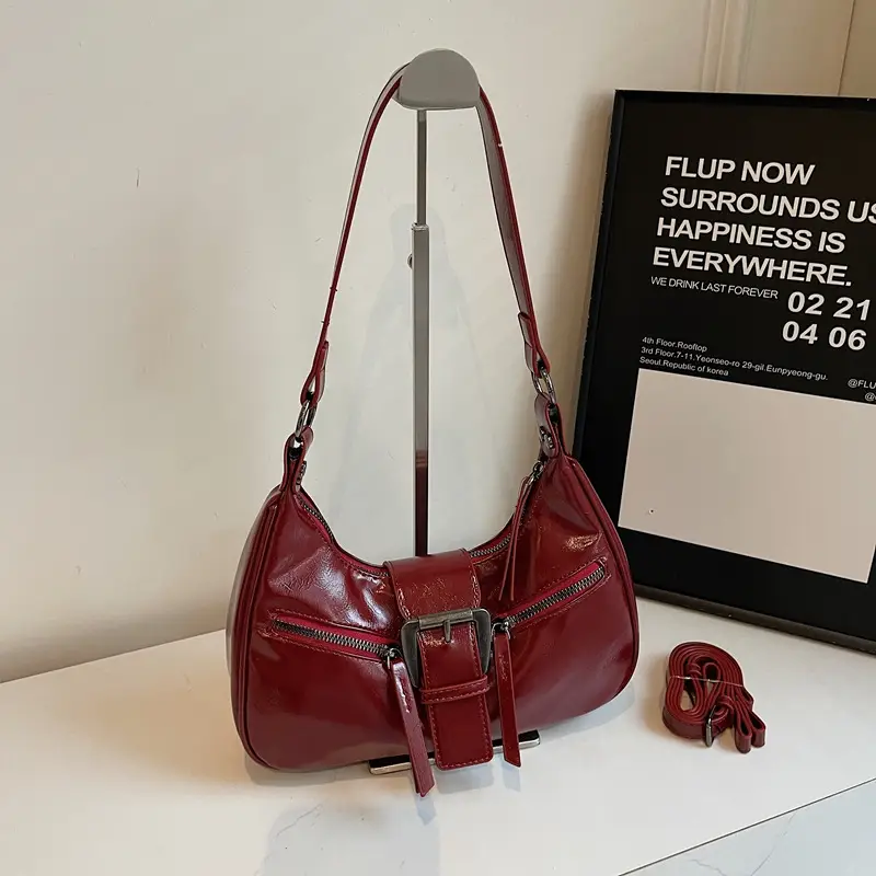 Black Belt Buckle Crossbody Bag for Women 2024 - Image 2