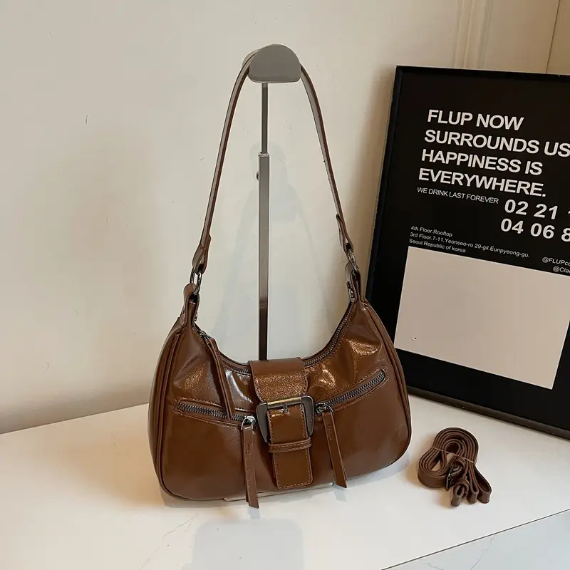 Black Belt Buckle Crossbody Bag for Women 2024 - Image 4