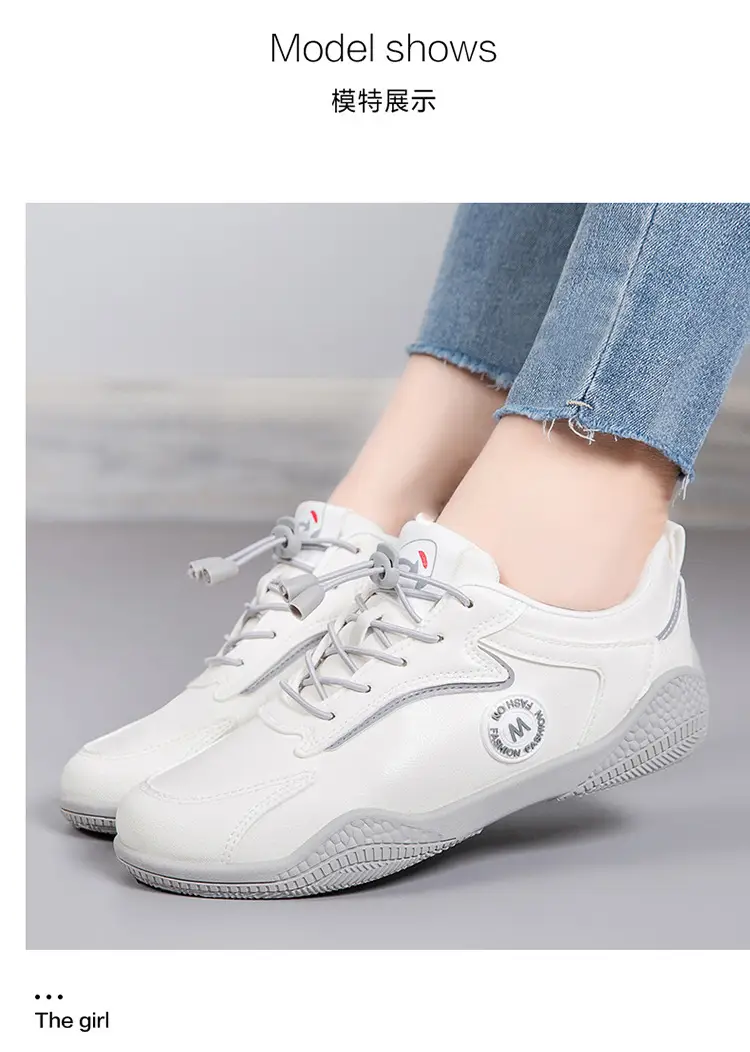 2026 New Spring and Autumn Stylish White Sneakers, Non-Slip and Wear-Resistant, Lightweight Soft-Soled Women's Casual Shoes — feature 14