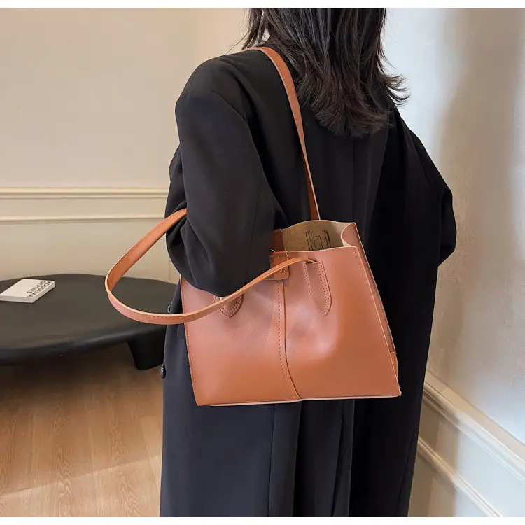 Women's Large Capacity Tan Tote Bag — feature 13
