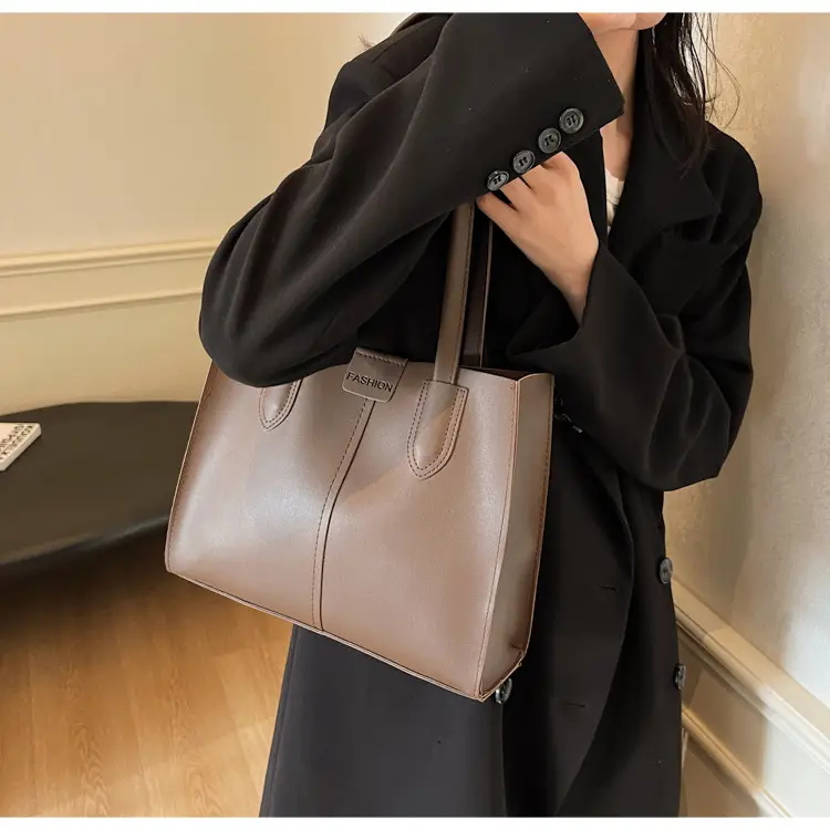 Women's Large Capacity Tan Tote Bag — feature 15