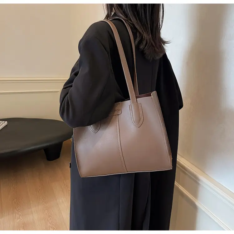 Women's Large Capacity Tan Tote Bag — feature 16