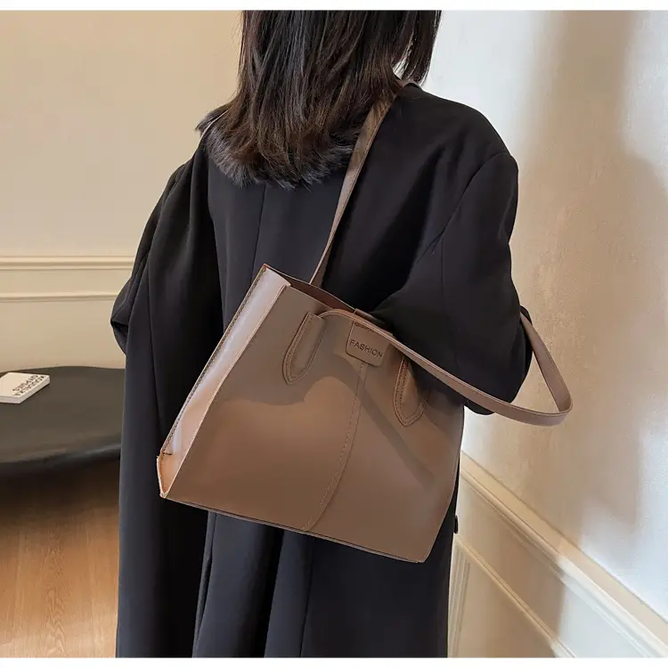 Women's Large Capacity Tan Tote Bag — feature 17