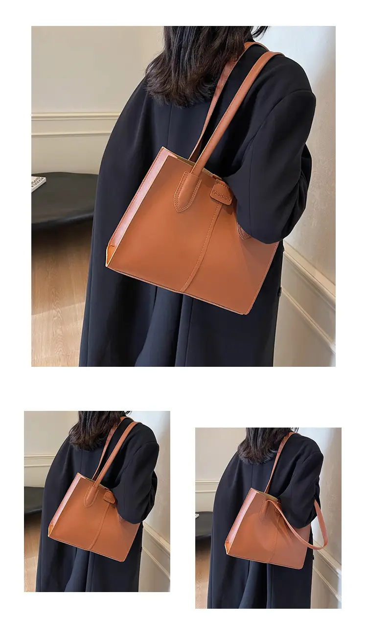 Women's Large Capacity Tan Tote Bag — feature 25