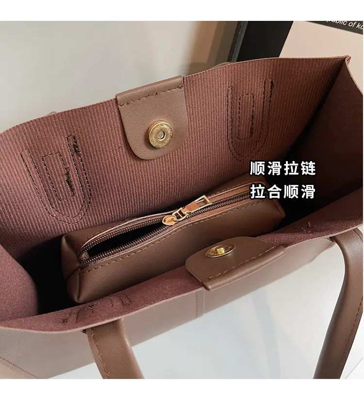 Women's Large Capacity Tan Tote Bag — feature 5
