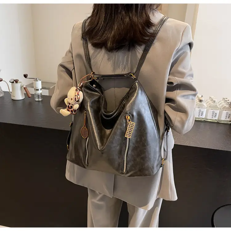 Women's Large Capacity Shoulder Tote Bag Brown New Autumn Winter — feature 23