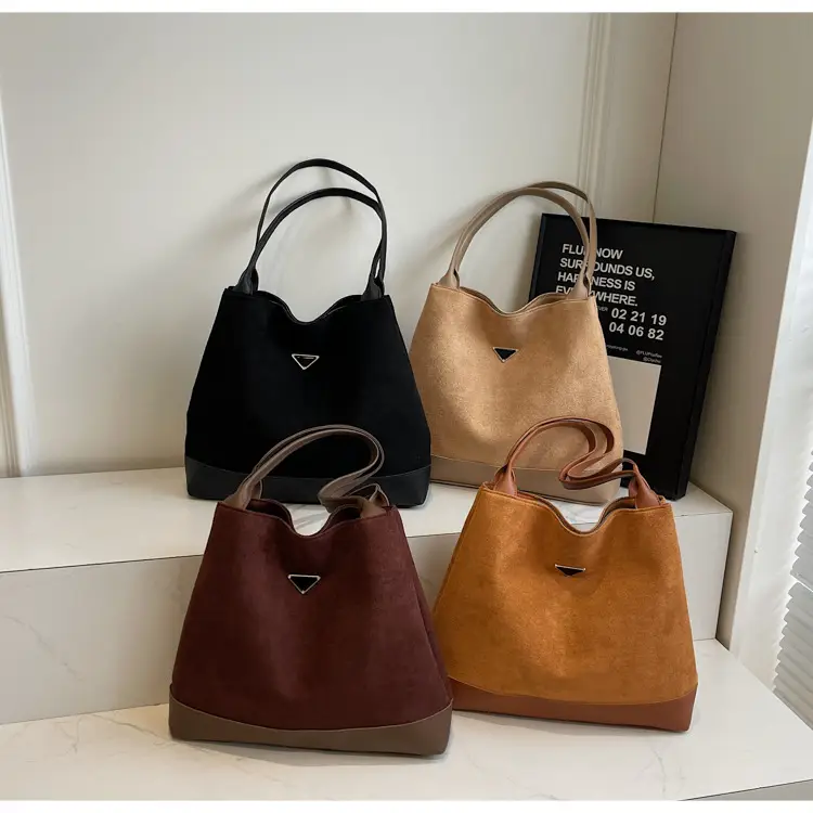 Women's Black Deer Leather Shoulder Bag 2024 Korean Style - Image 6