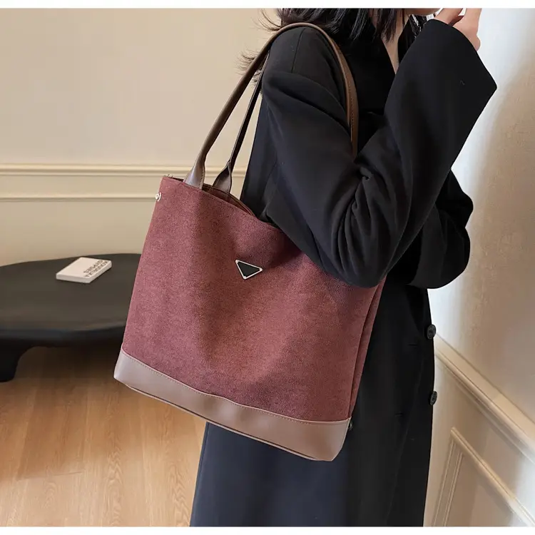 Women's Black Deer Leather Shoulder Bag 2024 Korean Style — feature 20