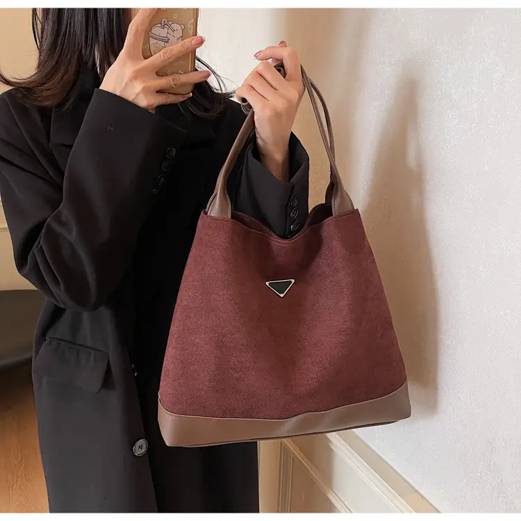 Women's Black Deer Leather Shoulder Bag 2024 Korean Style — feature 21