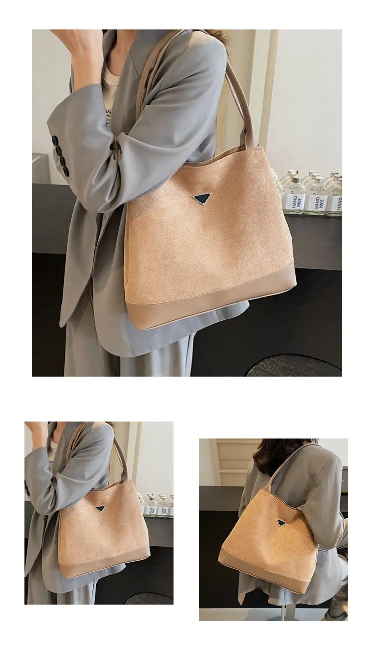 Women's Black Deer Leather Shoulder Bag 2024 Korean Style — feature 25