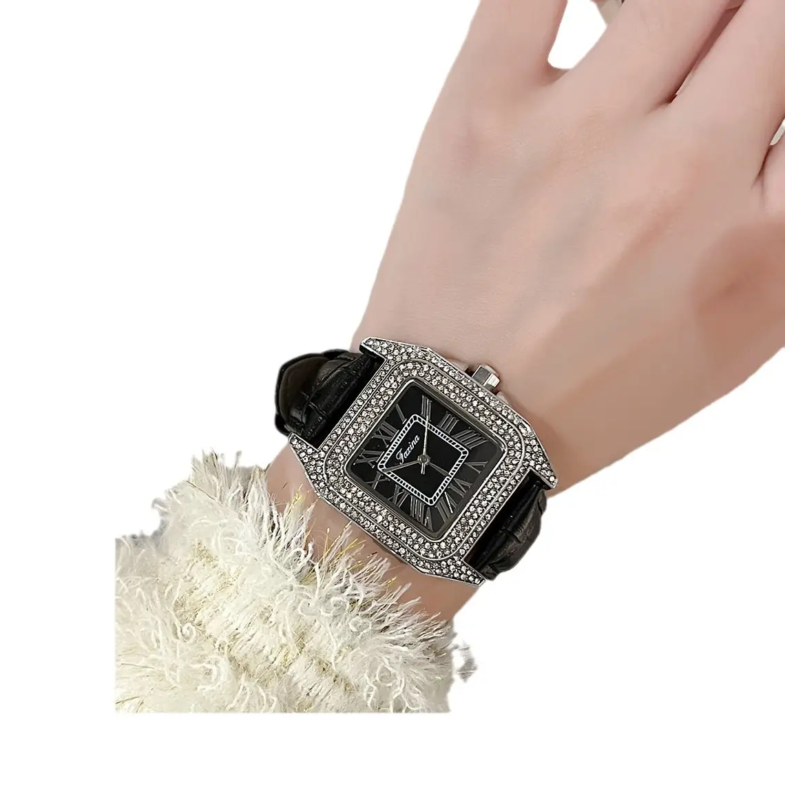 Fasina Diamond Encrusted Women's Square Watch - Image 7