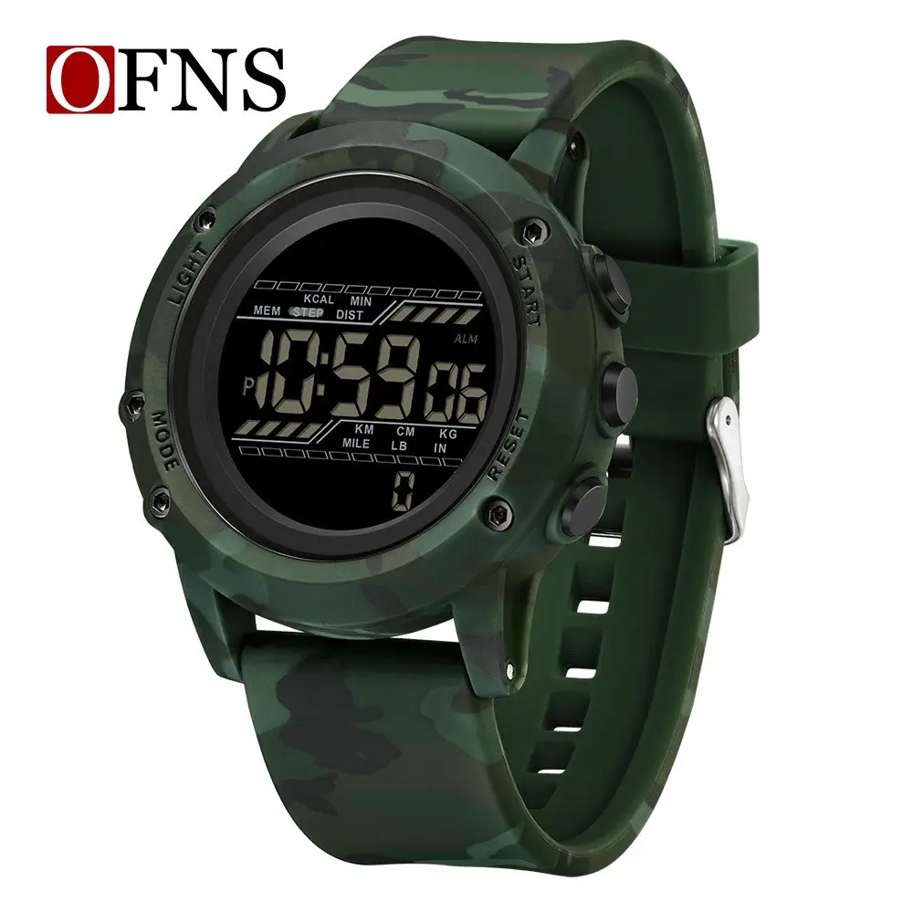 OFNS Multifunctional Camouflage Waterproof Pedometer Watch for Teens - Image 8
