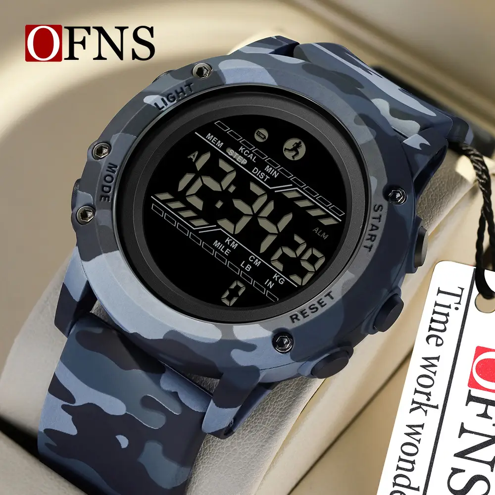 OFNS Multifunctional Camouflage Waterproof Pedometer Watch for Teens - Image 10