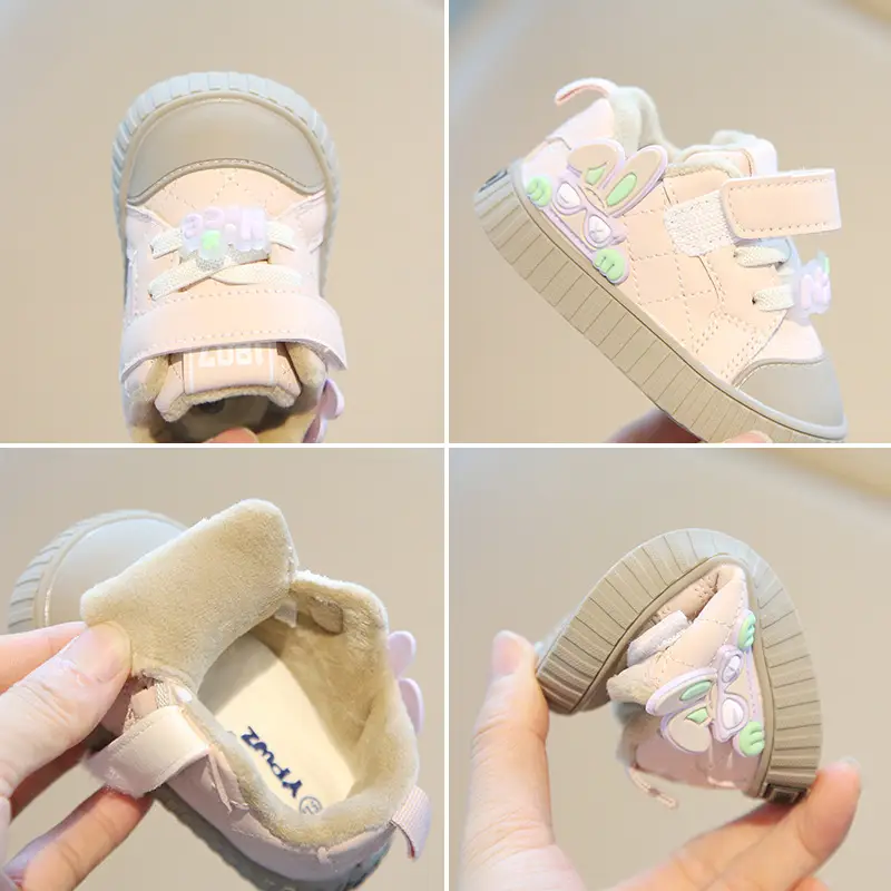 Winter new cotton shoes men baby toddler shoes soft bottom baby shoes 0 a 1 year old key shoes women's treasure cotton shoes cartoon