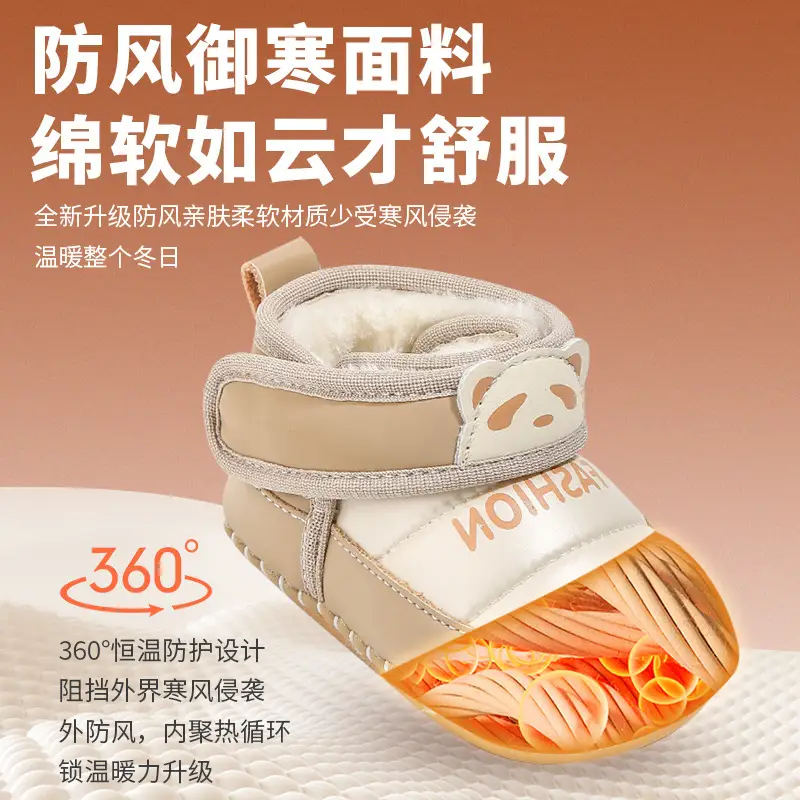 Baby Warm Fleece Slip-On Shoes for Newborns - Image 4