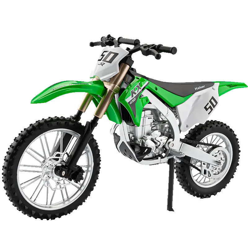 Jiaye 1:12 Kawasaki KX450F Motorcycle Model Simulation Mountain Off-road Vehicle Alloy Locomotive Ornaments Toy Car