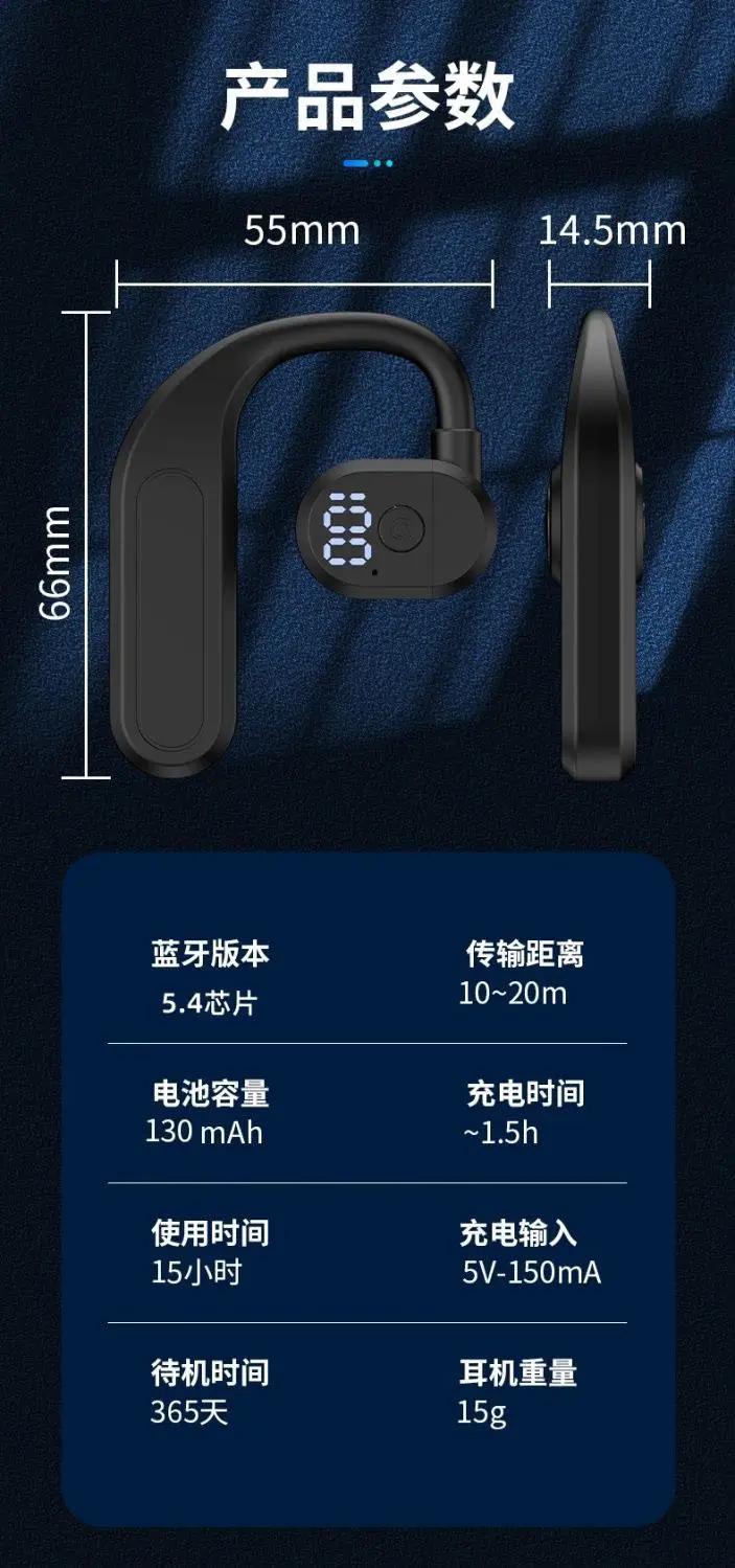 2024 Wireless Bluetooth Headset with LED Power Display — feature 3