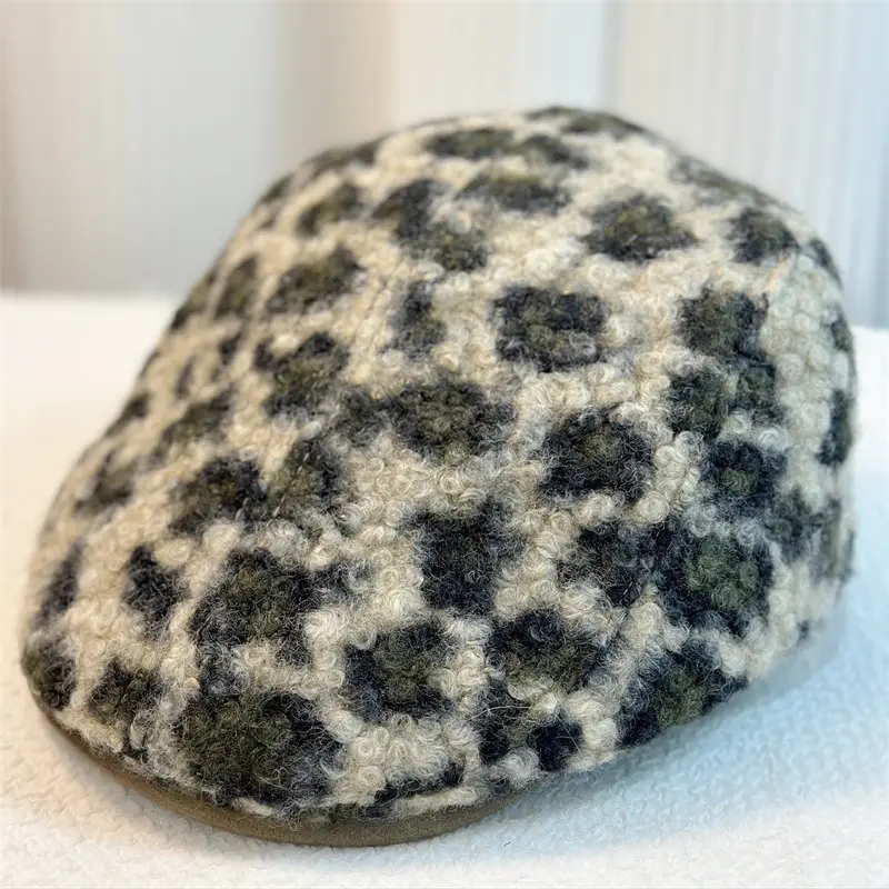 Leopard Print Warm Face Cap Autumn Winter - Image 3