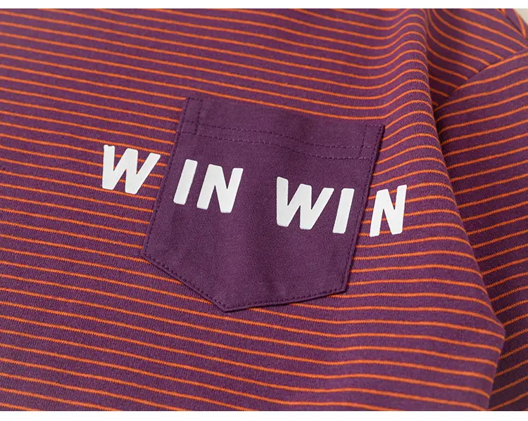 Girls Striped Letter Print T-Shirt Black — feature 22