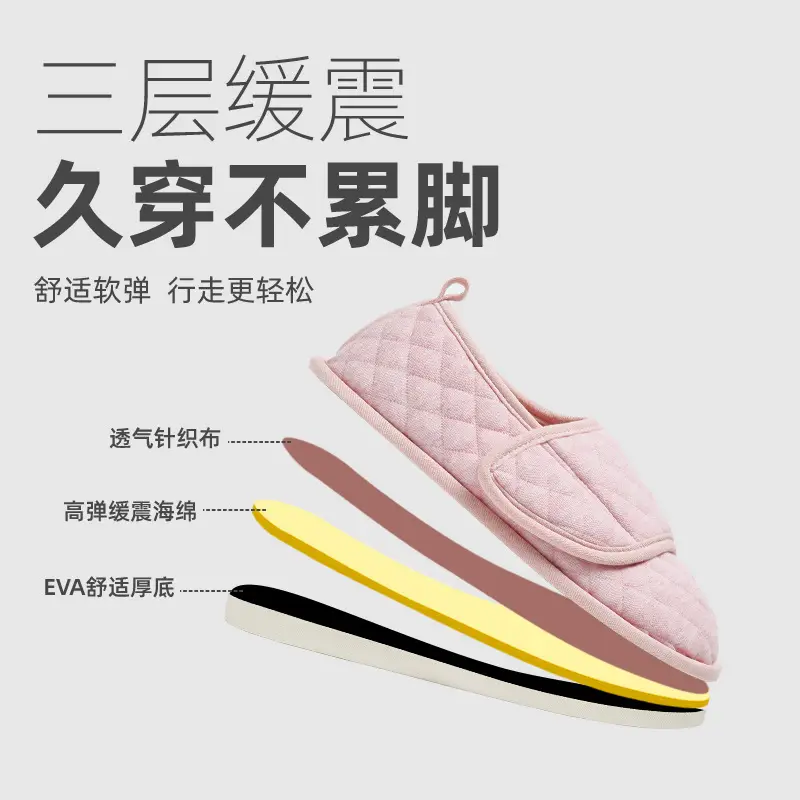 2025 Autumn and Winter New Warm Bag Heel Elderly Windproof and Waterproof Protective Outdoor Velcro Portable Cotton Slippers - Image 4