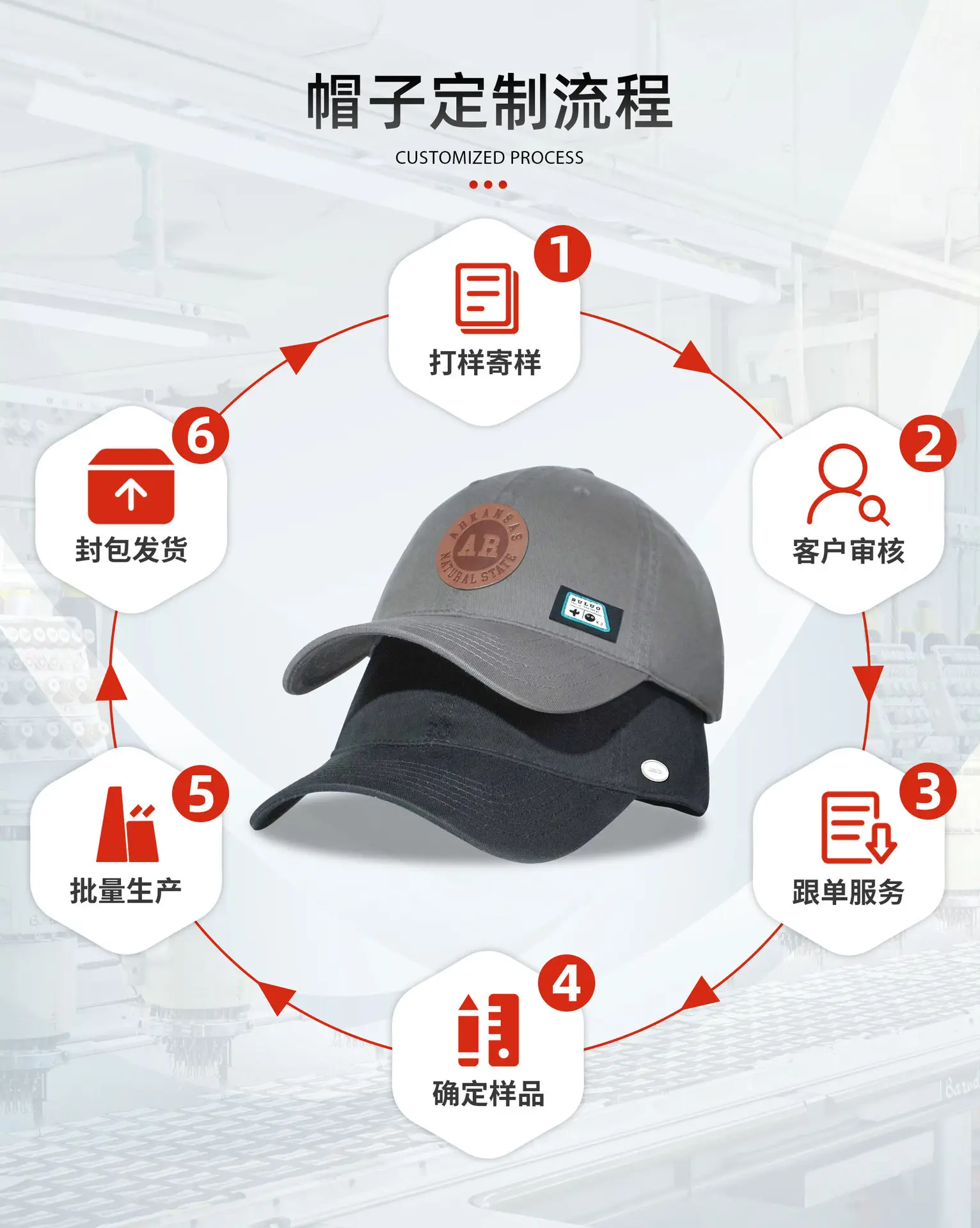 Pink Baseball Cap with Logo Customization 1-3 Day Sample — feature 9