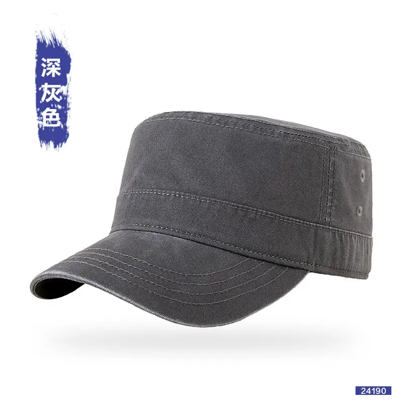 Grey Peaked Visor Hat for Men, Large Head, Sun Protection - Image 3
