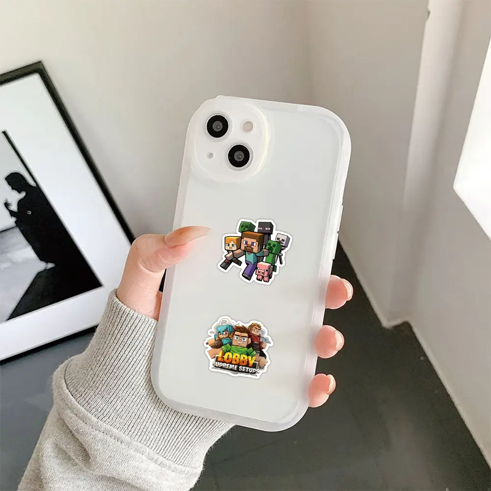 52 new my world stickers pixel wind game personality graffiti decoration mobile phone cup waterproof small stickers