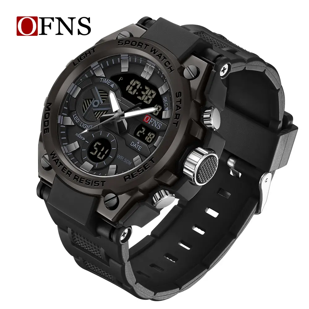 Oufani Sport Watch Black LED Digital Display Water Resistant - Image 8