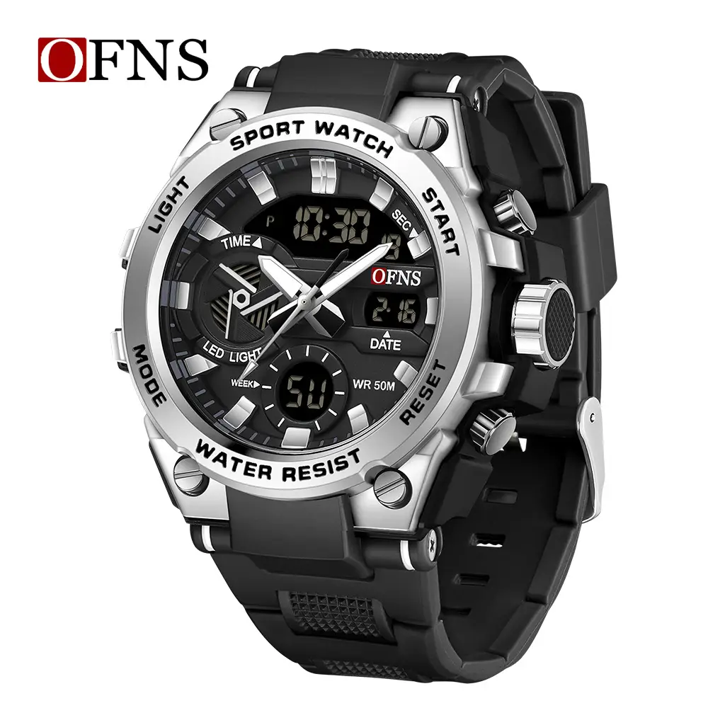 Oufani Sport Watch Black LED Digital Display Water Resistant - Image 2