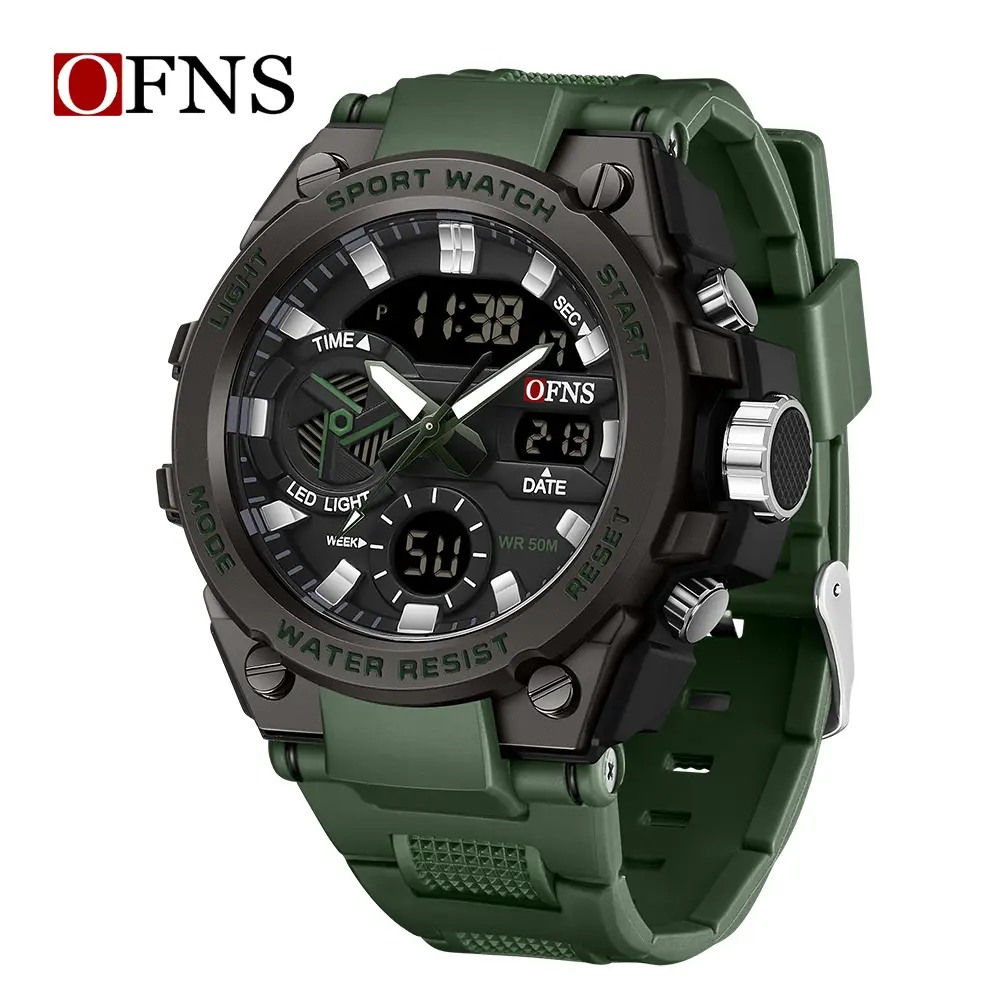 Oufani Sport Watch Black LED Digital Display Water Resistant - Image 3