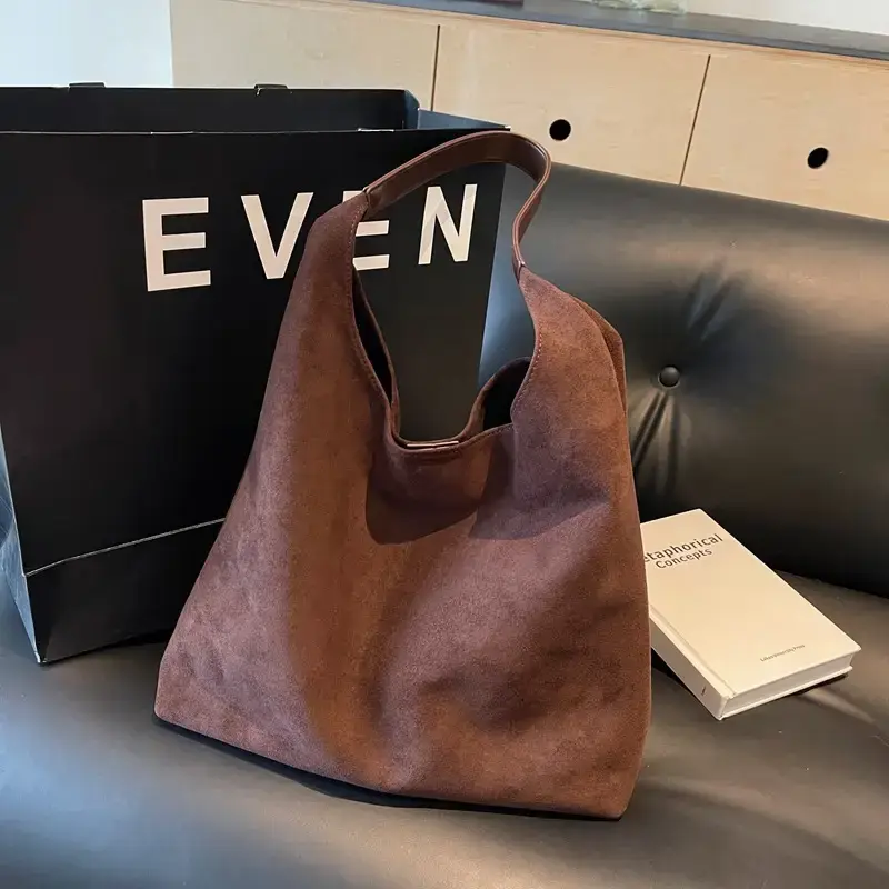 Nude Suede Shoulder Bag Women 2024 New Arrival