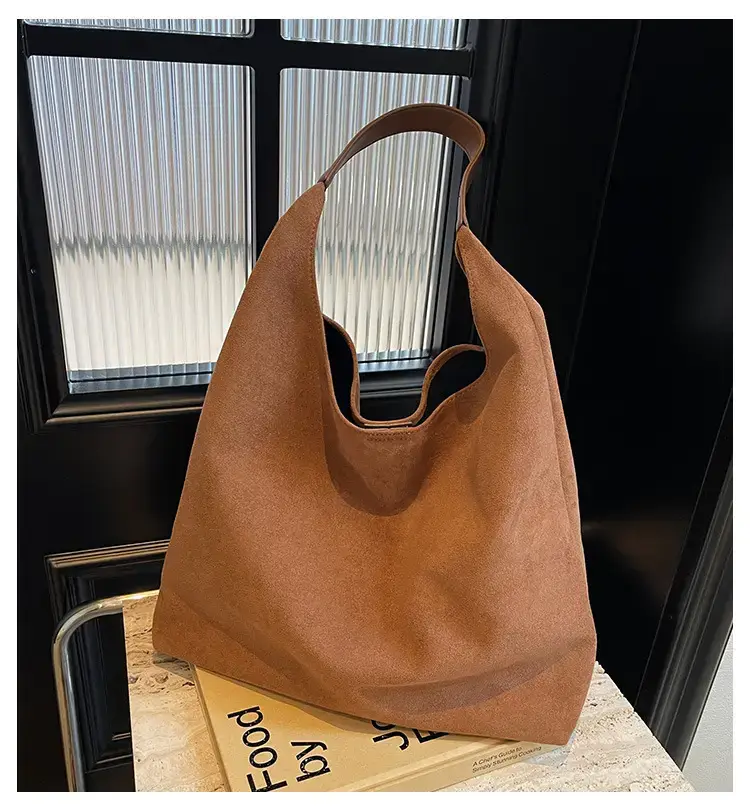 Nude Suede Shoulder Bag Women 2024 New Arrival — feature 1